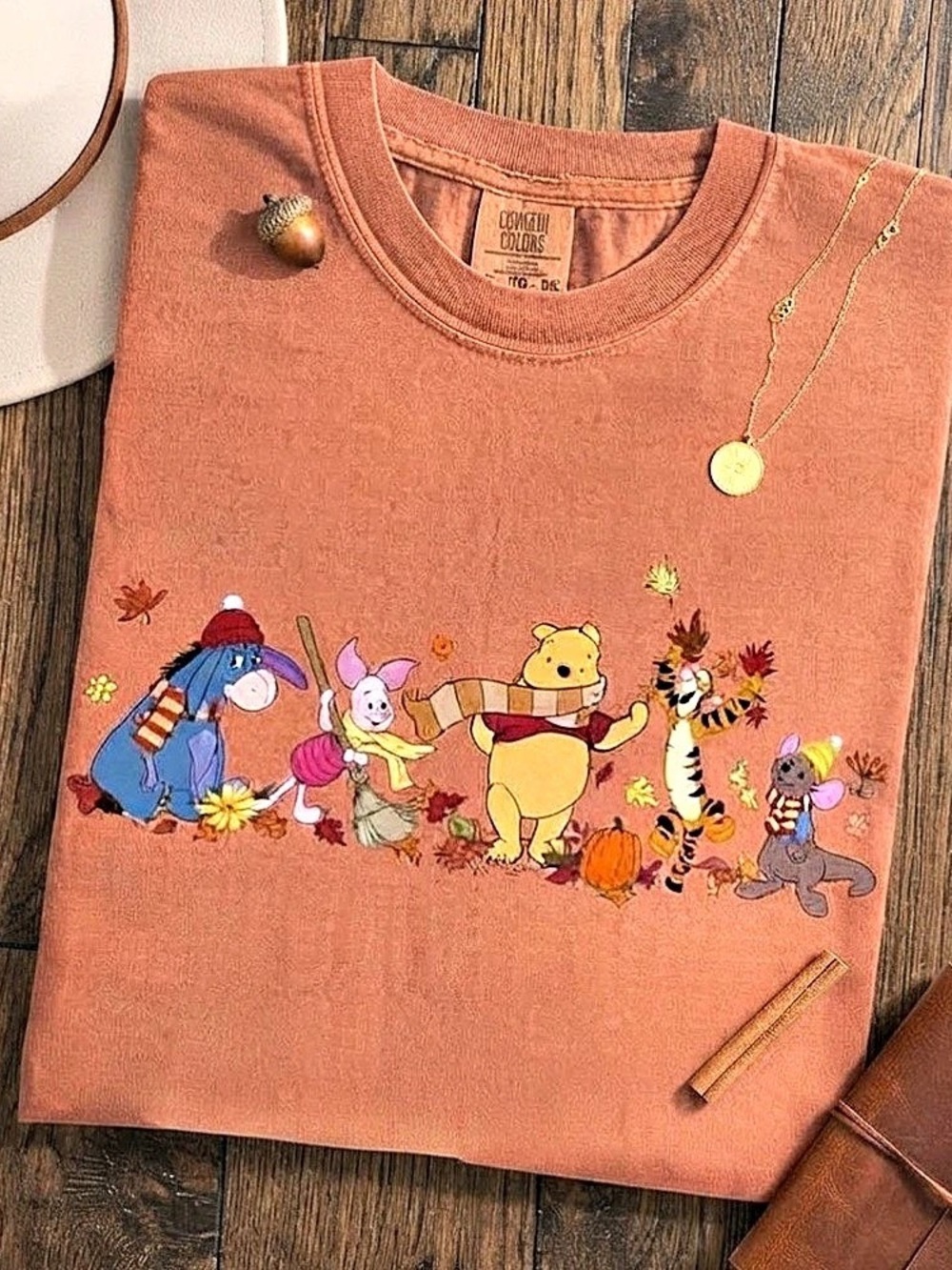The Pool Fall Friends Autumn Leaves Pumpkin Cozy Comfort Colors T-Shirt